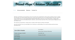 Desktop Screenshot of blessedhopechristianfellowship.org