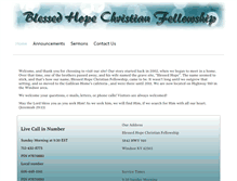 Tablet Screenshot of blessedhopechristianfellowship.org